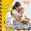 Construction Toy Truck Set for Toddlers Ages 1-4 - Push & Pull Friction Trucks, Matching Book - BPA Free Cars for Boys & Girls