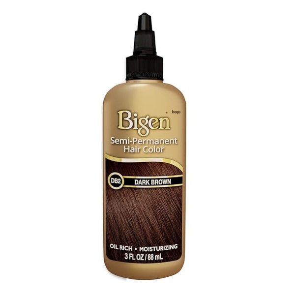 Bigen Semi Permanent Hair Color #Db2 Darkest Brown, 3 oz (Pack of 7)