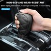Bittwee Car Gear Shift Cover, Waterproof PU Leather Manual/Automatic Automotive Gear Stick Shift Knob Rod Dust Cover Protector with Velcro, Vehicle Interior Accessories