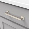Hickory Hardware 1 Pack Solid Core Kitchen Cabinet Pulls, Luxury Cabinet Handles, Hardware for Doors & Dresser Drawers, 6-5/16 Inch (160mm) Hole Center, Satin Nickel, Studio Collection