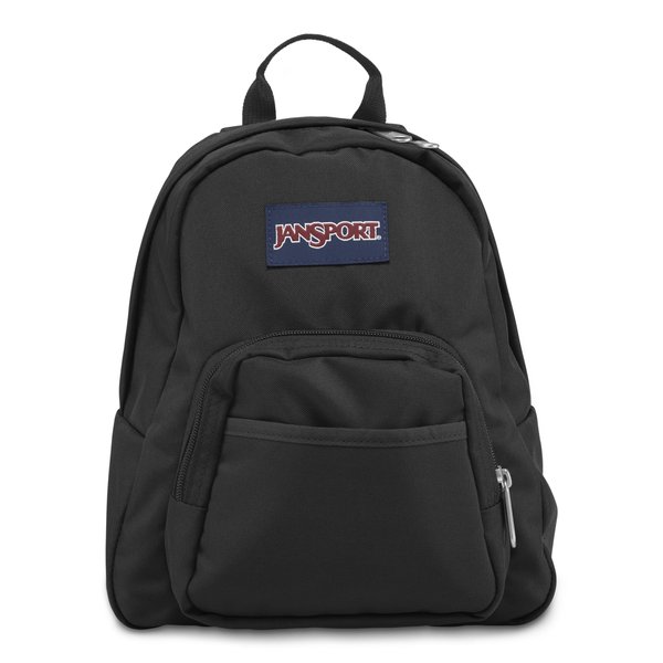 JanSport Half Pint Mini Backpack for Women, Men, Girls, Boys, Black, 10.2 L - Durable Mini Bag Purse with Adjustable Shoulder Straps, Single Main Compartment, Zippered Stash Pocket