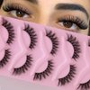 Natural Fox Eye Lashes Wispy False Eyelashes 15mm Fluffy Mink Lashes 3D Curl Fake Cat Eyelashes Multipack More sexy, charming and attractive by ELENINE (15mm, 3DMAO-31)