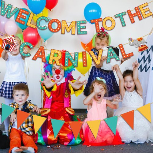 Welcome To The Carnival Banner, Carnival Decorations, Carnival Banner, Carnival Theme Party Decorations, Carnival Games Decor, Circus Theme Party Decorations