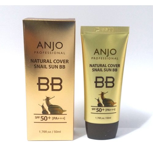 [ANJO] Natural Cover Snail Sun BB Cream SPF 50+PA+++ 50ml X 1EA / Makeup Base/Snail Mucus/Korean Cosmetics