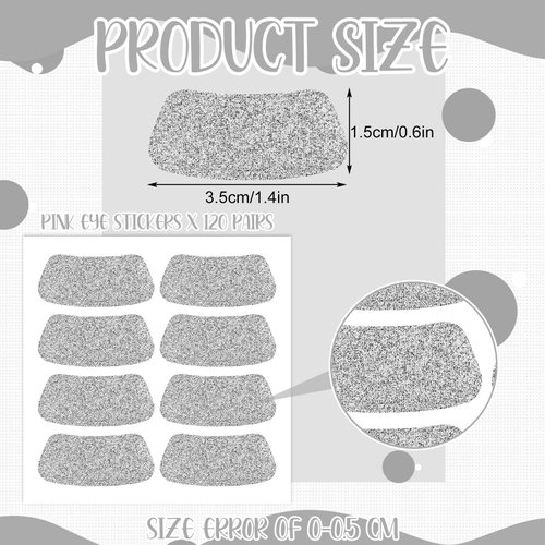 Cholemy 120 Pairs Eye Black Stickers Bulk Baseball Face Glitter Stickers Football Softball Party Favor Spirit Day Accessories (Silver)