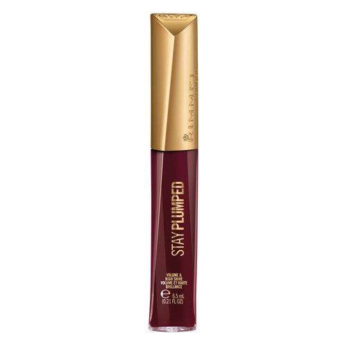 Rimmel Stay Plumped Lip Gloss, 841 Bittersweet Plum, Pack of 1