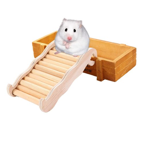 Leadigol Hamster Climbing Toy Wooden Ladder Bridge Squirrel Guinea Pigs Small Animals Ramp Bridge, Long Climbing Wooden Ladder for Hamsters Mice Mouse Gerbils Sugar Glider Rat and Other Small Animals