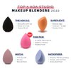 AOA Studio Beauty Makeup Sponge Blender Multiple Combo Set for Gift Makeup Blender Latex Free and High Definition set of 5 For Powder Cream and Liquid