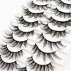 DAODER False Eyelashes Faux Mink Lashes Fluffy Wispy Lashes Natural Look Short Long Eyelashes Mixed 10 Pairs Soft Light Reusable Fake Eyelashes Pack (Fluffy Lashes Mixed)