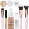 PHOERA Foundation,PHOERA 9D Mascara,PHOERA Makeup Foundation Full Coverage,PHOERA Primer, PHOERA Powder, PHOERA Concealer, Kabuki Brushes Makeup Foundation Brush Powder Brush Concealer Brush