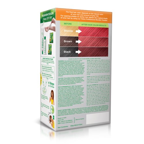 Nisha Creme Hair Color Permanent Hair Dye Color Kit With Improved Creme Formula for 100% Gray Coverage Ammonia Free Hair Color Dye for Rich Bright Long lasting Hair Color (Flame Red, Pack of 1)