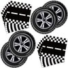 40Packs Race Car Birthday Party Supplies include 20 plates, 20 napkins for the Race Car party decoration (Race Car)