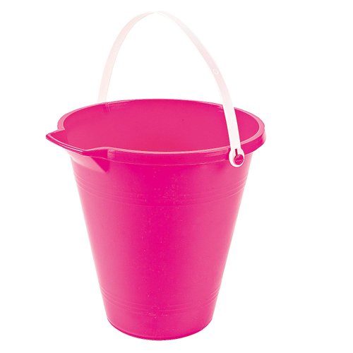 Fun Express - Pink Sand Bucket - Toys - Active Play - Beach Toys - 1 Piece