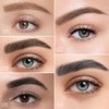 Kaely 2Pcs Magical Precise Waterproof Brow Pen,Suake Eyebrow Contouring Pen,4 Tip Eye Brow Pencils for Women Makeup,lapiz de cejas 3d Microblading Eyebrow Pen Pencil,24h Smudge Proof,03 Black Brown