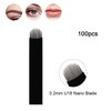 Guapa 100 Pcs Black Disposable Microblading Blade U 0.20mm Permanent Makeup Manual Hair Strokes Tattoo Needle (U18)