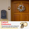 Dreyoo 2 Pack Lighted Doorbell Button Replacement, Easy to Install Wired Doorbell Button Push Door Bell Ringer Kit Round Rim with Lighted Center (Gold, Yellow Light)