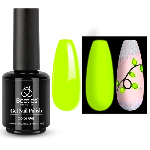 beetles 15 ml Neon Gel Nail Polish Glow in the Dark Decoration Luminous Yellow Noctilucent Green Solid Color Soak Off Uv LED Lamp DIY Manicure Salon at Home Gift for Women