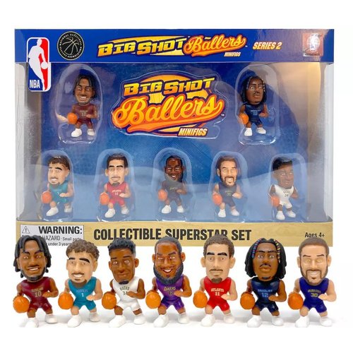 Party Animal NBA TeenyMates 2023 Mini Big Shot Baller Gift Set Series 2 Superstar Collector Gift Box Set