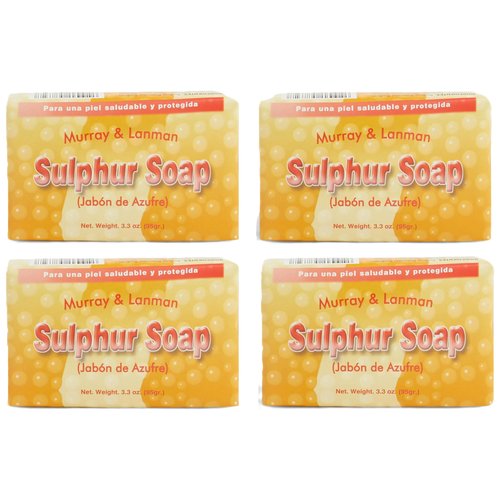 Generic Murray & Lanman Sulfur Soap Bar, Sulphur Soap 3.3 Oz (Pack of 4)