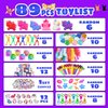 BANBALLON Unicorn Party Favors Unicorn Figures Goodie Rainbow Elastic Ball Bracelets Stickers Gifts Pinata Filler Bulk Toys for Unicorn Party Girl Kid Birthday Party Stuffers Supplies (Style 01)