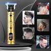 JOSHON Hair Clippers for Men, Professional Hair Trimmer Barber Cordless Zero Gapped Hair Clippers with LCD Display, Mens Beard Trimmer T Liners Shavers Edgers Clipper for Hair Cutting, Golden