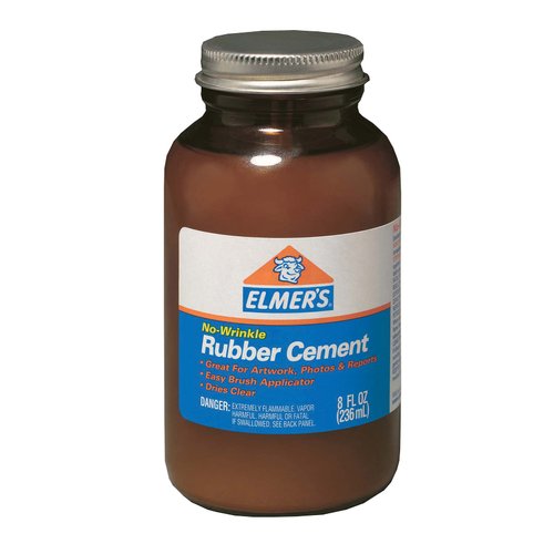 Elmer's 231 Rubber Cement, Repositionable, 8 oz