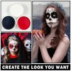 IONSGAKO 3PCS Clown Makeup Kit Black White Red Face Body Paint Professional Oil Based Body Face Paint Foundation Makeup for Halloween Special Effects SFX Zombie Clown Vampire Skeleton Makeup Kit