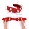 Soochat Christmas Rhinestone Headband Xmas Tree Santa Claus Snowflake Knotted Headband Red & Green Jeweled Crystal Hair Band Holiday Outfits Accessories Gifts (Red)