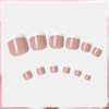 AddFavor White French Tip Press on Toenails,120Ppcs Short Glossy Nude Toe Nails Press ons Artificial Fake Toe Nail Tips Acrylic Press on Toenails for Women