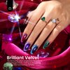 Beetles Cat Eye Christmas Gel Nail Polish Set 6 Colors, Glitter Red Shiny Brown Burgundy Purple Blue Green Magnetic Effect Sparkle Stunning Nail Gel Polish Gifts for Women, 2024 Limited Colors