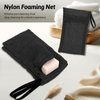 Travel Soap Saver Bag 3 Pcs Soap Pocket Exfoliating Soap Saver Pouch Rough Mesh Bar Soap Bags for Shower, Body Foam Scrubber Exfoliating Shower Sponge - Black