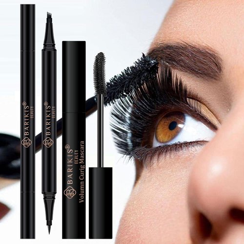 Black Eyeliner Stamp Wingliner-Winged Eyeliner Stamps for Perfect Wing Cat Eyes Stamp Eyeliner, long Lasting Liquid Eyeliner Waterproof Smudge Proof 2 Packs (Black+Dark Brown)