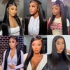 MARYLING Lace Front Straight Wigs Pre-Plucked Hair 13X4 Glueless 28 Inch HD Lace Wigs with Baby Hair for Black Women Long Straight Synthetic Lace Front Wig (28inch)