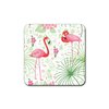Beautiful Flamingos Beautiful Flamingos Pattern Square Coaster Set - Made of Recycled Rubber - Set of 4 …