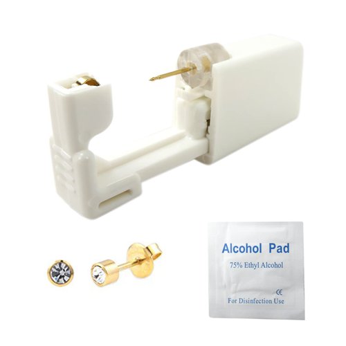 Disposable Sterile Ear Piercing Unit Cartilage Tragus Helix No Pain Safety Piercing Gun Piercer Tool Ear Stud(3mm)