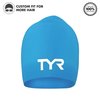 TYR Long Hair Wrinkle-Free Silicone Swim Cap, Blue