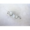 Generic Platinum gray white stone silver metal alligator hair claw clip clamp for fine
