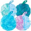 BCKENEY Bath Loofah Shower Sponge Body Back Scrubber Soft Mesh Shower Puffs Exfoliating Loofa for Women & Men Bath Accessories Cleaning Tool (4Pack 60G Loofah Sponge, Forest Fairy)