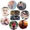 tiggell 6pcs Camo Leopard Headbands Elastic Bow Hairband Turban Twisted Head Wrap Knot Hair Accessories for Women Girls Running Sport Travel