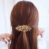 Sankuwen Flower Luxury Jewelry Design Hairpin Rhinestone Hair Barrette Clip,Also Perfect Mother's Day Gifts for Mom(Style B,Champagne)