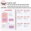 Undated Weekly Planner- Weekly Goals Notebook, A5 To Do List Planner, Habit Tracker Journal with Spiral Binding, 5.7 x 8.0 inches