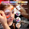 SOVONCARE Oil Based Face Painting Kit Professional for Kids，20 Colors Facepaint Halloween Makeup Professional Face Painting Kit with 12 Brushes for Kids Cosplay SFX Party Special Effects Makeup
