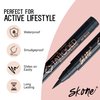 Skone Waterproof Liquid Eyeliner - Long Lasting & Smudge Proof - Insanely Intense Tattooed Eyeliner Pen with Felt Tip Applicator - Jet Black (0.07oz)