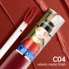 Catkin Semi Matte Liquid Lipstick Lip Gloss for Women Tinted High Pigmented, Waterproof Long Lasting Moisturizing Smooth Velvet Effect (C04)