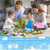 Magnetic Blocks, 108PCS Magnetic Building Blocks for Kids, STEM Build Magnetic Forest World Set for Toddler Birthday Xmas Gifts, Montessori Sensory Toys for Boys Girls Aged 3-12, 1" Magnetic Cubes