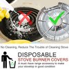 60 Pcs Electric Stove Burner Covers, Disposable Aluminum Foil Drip Pan Liners, 6 inch and 8 inch Round Burner Liners Bibs to Keep Stove Top Clean from Oil and Food (30 Pcs 6 , 30 Pcs 8 )