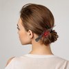 Minkissy 2pcs Decorative Alligator Hair Clips, Rhinestone Duckbill Hair Clips Metal Alligator Sectioning Clips for Women