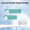 Replacement Flossing Toothbrush Heads with Covers for waterpik Sonic Fusion SF01/SF02 and Sonic Fusion 2.0 SF03/SF04,6 Count,White