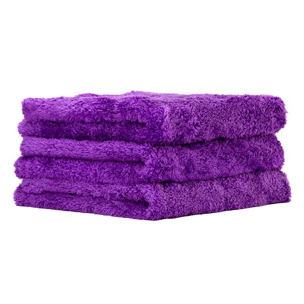 PROJE' Purple Microfiber Towel for Car - Ultra Absorbent - Car Drying, Polishing, Buffing Cloth & Interior Detailing Towel - 500 GSM 16x16in - Auto Detailing Supplies - Pack of 3 Premium Car Care