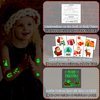 Partywind Luminous Kids Temporary Tattoos for Christmas Stocking Stuffers, Individually Cut Tattoos for Christmas Holiday Party Supplies Decorations, Xmas Games Toys (50 Sheets)